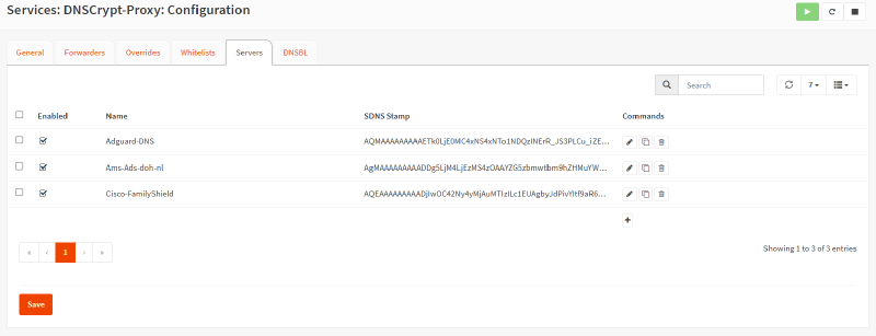 Список DNSCrypt сервера