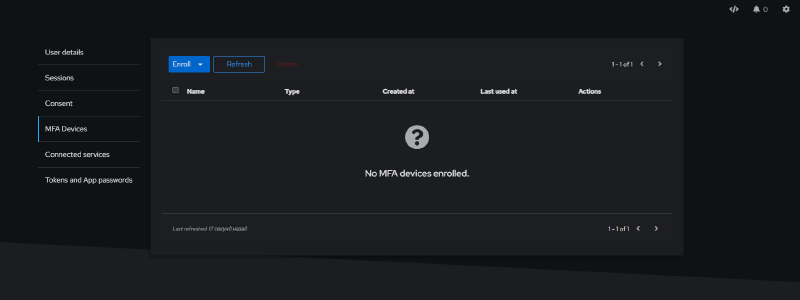 Authentik login screen