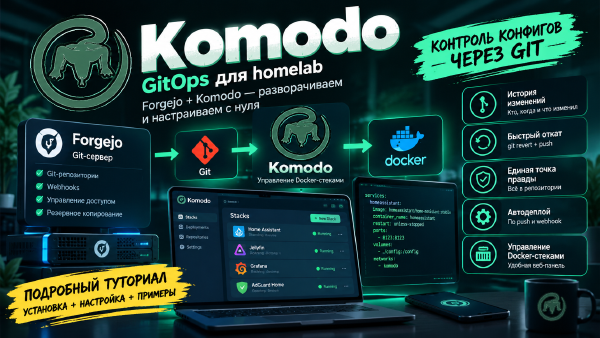Forgejo + Komodo: превращаем Docker Compose в GitOps
