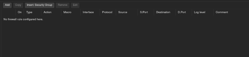 Включение Firewall на уровне Datacenter