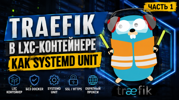 Установка Traefik в LXC-контейнер Proxmox как systemd-сервиса | Часть 1